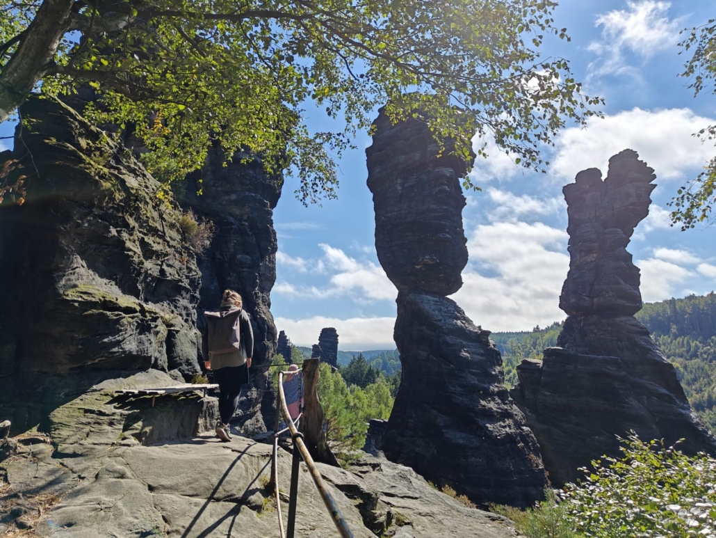 Herkulessäulen im Bielatal: mit Kindern wandern
